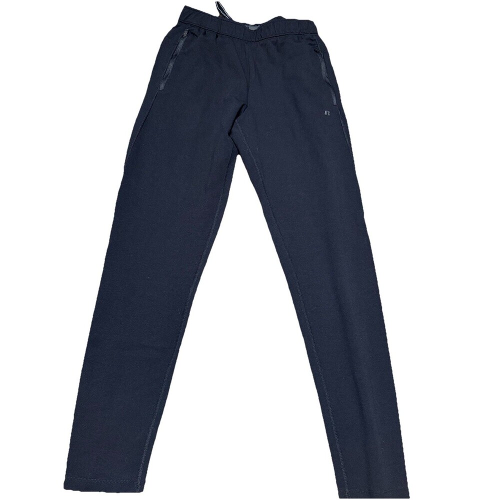 Russell Athletic Jogger Men Medium Black Sweatpants Athletic Zip Pockets